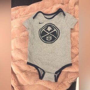 Nike Kids Bodysuit in Gray with Black Logo